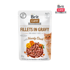 Brit Care Pouch Fillets in Gravy Hearty Duck 85g, 104100529, cat Wet Food, Brit Care, cat Food, catsmart, Food, Wet Food